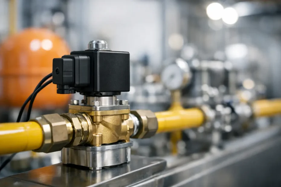 Válvula solenóide para gás industrial segura