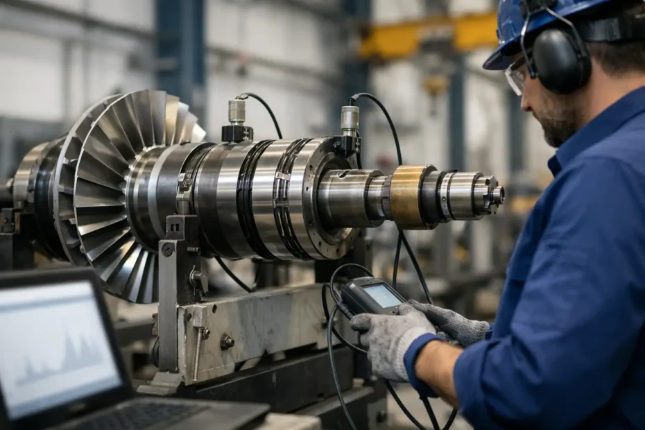 Balanceamento de rotores industriais na manutenção