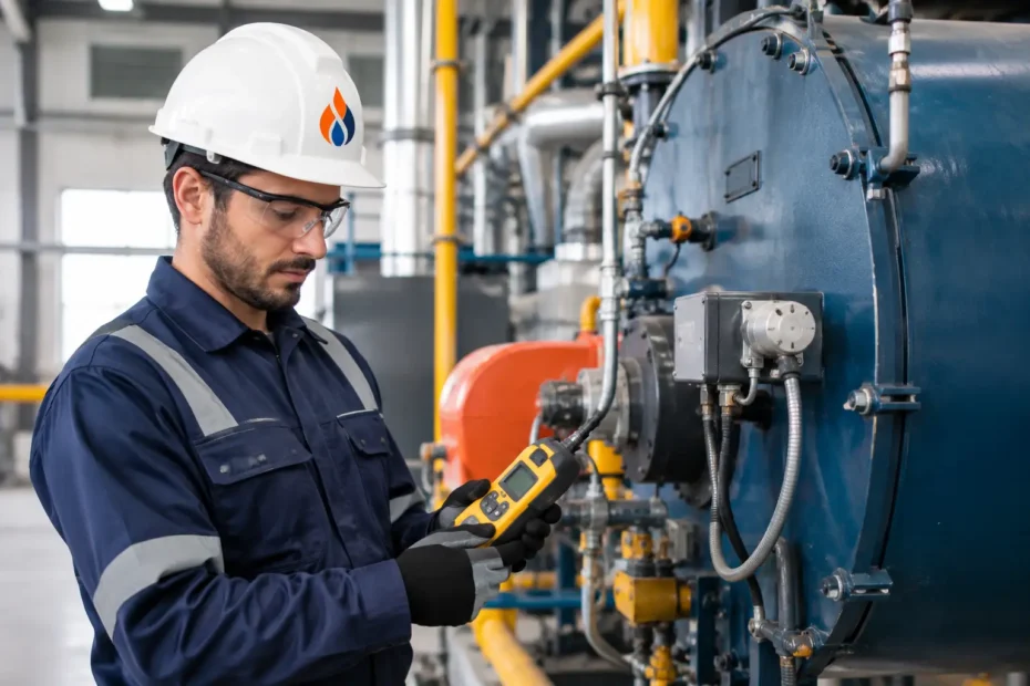 Detectores de gás em caldeiras industriais