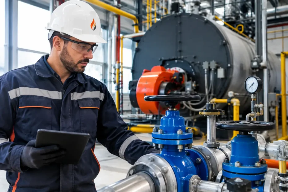Válvulas industriais para caldeiras e queimadores