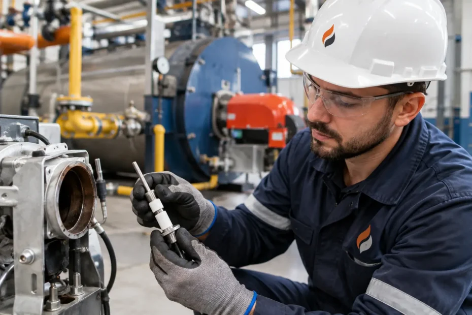 Como substituir eletrodo de ignição industrial